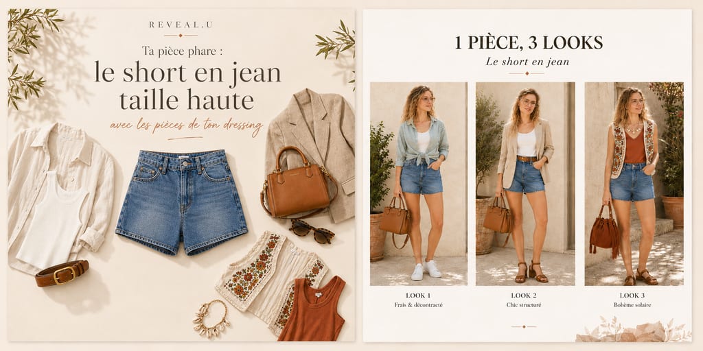 Collage de looks créés à partir d'un dressing existant